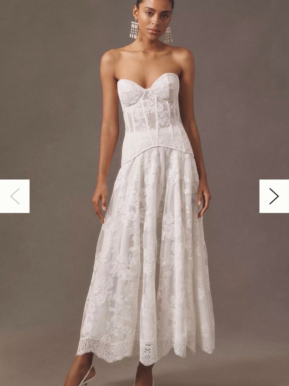 V. Chapman Carolena Lace Corset Two-Piece Set
